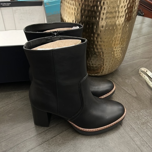 NATURALIZER CATIE WOMENS LEATHER HEELS MID-CALF BOOTS - Picture 4 of 11